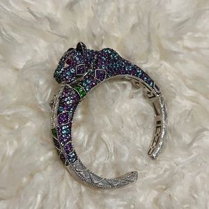 Never worn Judith Ripka Sterling 17.50 cttw Gemstone Priscilla Panther Cuff